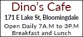 Dino's Cafe Sponsorship Banner